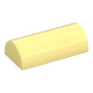 Brick Curved 2 x 4 Double, No Studs, with Groove em Amarelo vivo claro