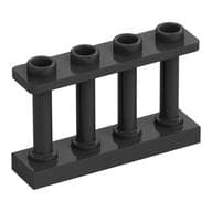 Fence Spindled 1 x 4 x 2 [4 Top Studs] em Titânio perolado