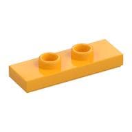 Plate Special 1 x 3 with 2 Studs with Groove and Inside Stud Holder (Jumper) em Laranja vivo claro