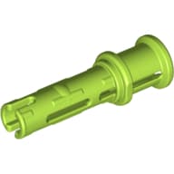 Technic Pin Long with Friction Ridges Lengthwise and Stop Bush [3 Lateral Holes, Big Pin Hole] em Verde-limão