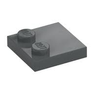 Plate Special 2 x 2 with Only 2 studs em Cinza azulado escuro