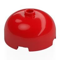 Brick Round 3 x 3 Dome with Center Stud em Vermelho