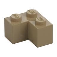 Brick 2 x 2 Corner em Bege escuro