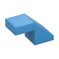 Brick Sloped 45° 2 x 1 with 2/3 Inverted Cutout and no stud em Celeste escuro