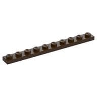 Plate 1 x 10 em Marrom escuro