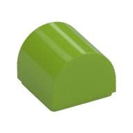 Brick Curved 1 x 1 x 2/3 Double Curved Top, No Studs em Verde-limão