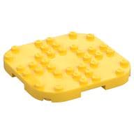 Plate Round Corners 8 x 8 x 2/3 Circle with Reduced Knobs em Amarelo