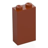 Brick 1 x 2 x 3 with Bottom Stud Holder em Laranja escuro