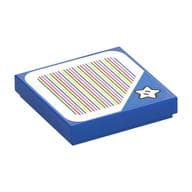 Tile 2 x 2 with Star and Barcode Print (Sticker)