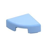 Tile Round 1 x 1 Quarter em Azul vivo claro