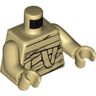 Torso Wrappings with Dark Tan Spots (Dirt) Print, Tan Arms and Hands