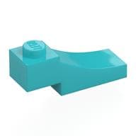 Brick Curved, 3 x 1 with 1/3 Inverted Cutout em Celeste médio