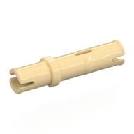 Technic Pin Long without Friction Ridges, with Anti-Roll Notch em Bege