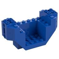 Wedge Brick Special 4 x 10 x 4 with 3 x 4 Recessed and Pin Holes- Plane Bottom em Azul