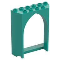 Panel 2 x 6 x 6 with Gothic Arch em Turquesa escuro