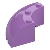 Brick Round Corner 6 x 6 x 2 em Lavanda médio
