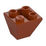 Brick Sloped Inverted 45° 2 x 2 Double Convex em Laranja escuro