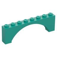 Brick Arch 1 x 8 x 2 Raised em Turquesa escuro