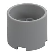 Brick Round 3 x 3 x 2 Recessed Center with 2 x 2 Studs and Axle Hole em Cinza azulado claro