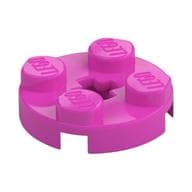 Plate Round 2 x 2 with Axle Hole Type 1 (+ Opening) em Rosa escuro