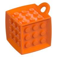 Die - 6 Sided with 3 x 3 Centre Studs, and Ring (DOTS) em Laranja
