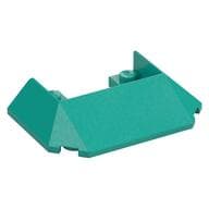 Brick Wedged, Sloped 45° 6 x 4 Double / 33°, 5 Bottom Tubes [Train Roof] em Turquesa escuro