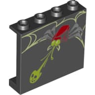 Panel 1 x 4 x 3 with Spider/Bug Shooting Lime Web Print