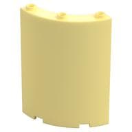 Panel 4 x 4 x 6 Quarter Cylinder em Amarelo vivo claro