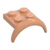 Wheel Arch, Mudguard 2 x 3 x 1 1/3 with 2 x 2 Plate em Nougat