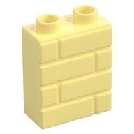 Duplo Brick 1 x 2 x 2 Brick Effect em Amarelo vivo claro