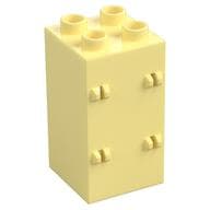 Duplo Building Wall 2 x 2 x 3 with Four Hinges em Amarelo vivo claro