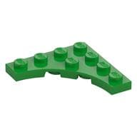 Plate Special 4 x 4 with 3 x 3 Quarter Round Cutout em Verde vivo