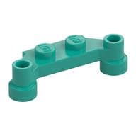 Plate Special 1 x 4 Offset with Bar Holes em Turquesa escuro