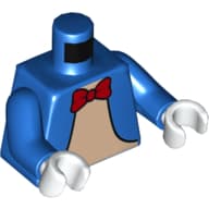 Torso Jacket, White Shirt, Red Bow Tie Print, Blue Arms, White Hands