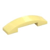 Brick Curved 4 x 1 Double, No Studs em Amarelo vivo claro