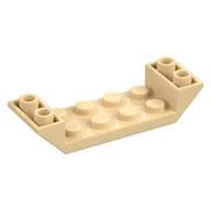 Brick Sloped Inverted 45° 6 x 2 Double with 2 x 4 Recessed em Bege