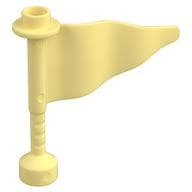 Duplo Flag Wavy 3 x 4 with Post em Amarelo vivo claro