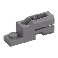 Launcher, Plate Special 1 x 2 with Mini Blaster Square em Prata fosco