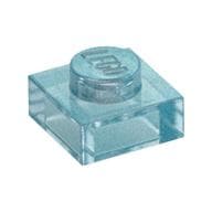 Plate 1 x 1 em Azul claro translúcido opala