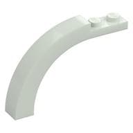Brick Arch 1 x 6 x 3 1/3 Curved Top em Branco brilha no escuro