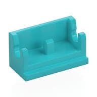 Hinge Brick 1 x 2 Base em Celeste médio