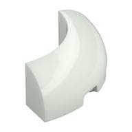 Brick Round Corner 3 x 3 x 1 No Studs em Branco brilha no escuro