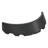 Windscreen 3 x 6 x 1 Curved with Rectangular Stud Holder in Bottom em Titânio perolado