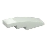 Brick Curved 4 x 1 No Studs [Stud Holder with Symmetric Ridges] em Branco brilha no escuro