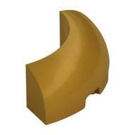 Brick Round Corner 3 x 3 x 1 No Studs em Dourado perolado