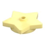Plate Special 5-Point Star 4 x 4 2/3 with One Stud em Amarelo vivo claro