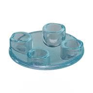 Plate Round 2 x 2 with Rounded Bottom [Boat Stud] em Azul claro translúcido opala