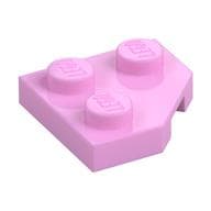 Wedge Plate 2 x 2 Cut Corner em Rosa vivo