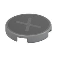 Tile Round 2 x 2 with 'X' on Black Background Print