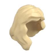 Hair Mid-Length with Part over Front of Right Shoulder em Bege